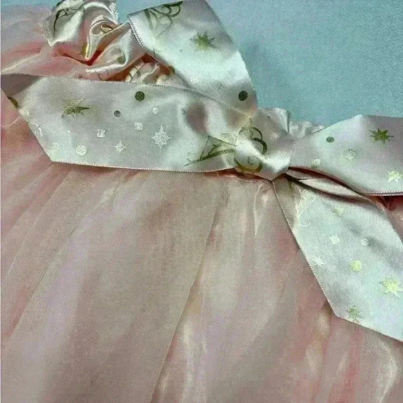 Disney Parks Princess Tulle Skirt Pink Satin Trim Bow Tutu Layers Size S 6X - Picture 3 of 5